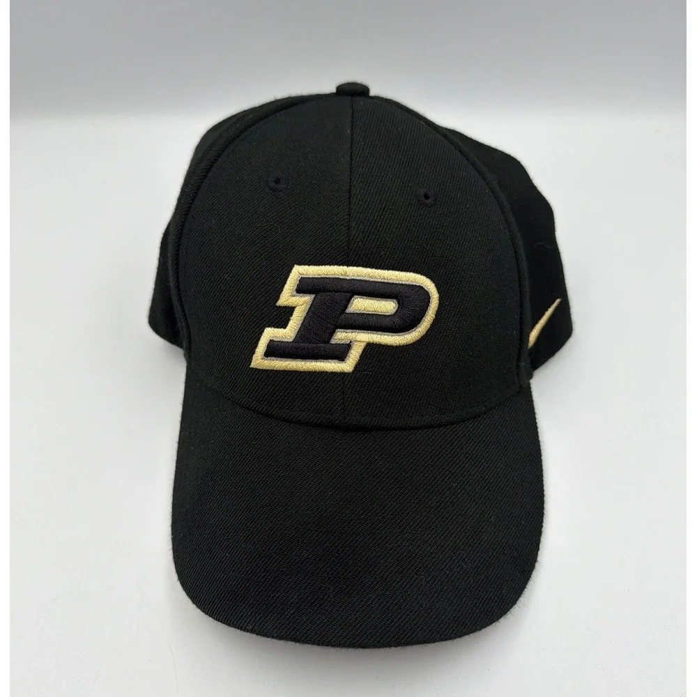 Nike Team Purdue Boilermakers Black Adjustable Fan Hat Cap Outdoor One Size